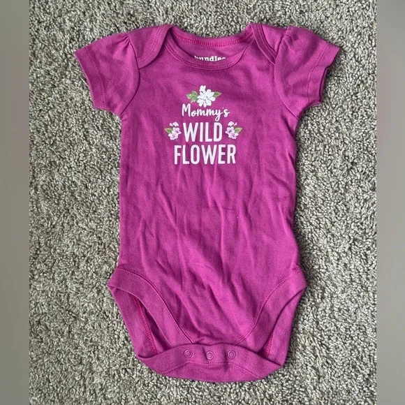 4/$16 Pink and Purple Baby Onesie Set 4 pieces Brand New - Picture 4 of 8